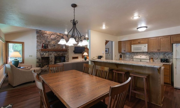 Baileys Harbor Condo | Lakefront: 2BR Condo with Fireplace, Hot Tub, and Balcony