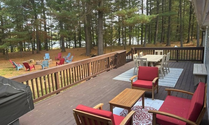 Friendship House | Lakefront Beauty with Hot Tub and Dock