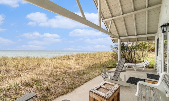 Empire Cabin | Lakefront cabin with 100 ft of Lake Michigan beach, full kitchen, loft, & deck