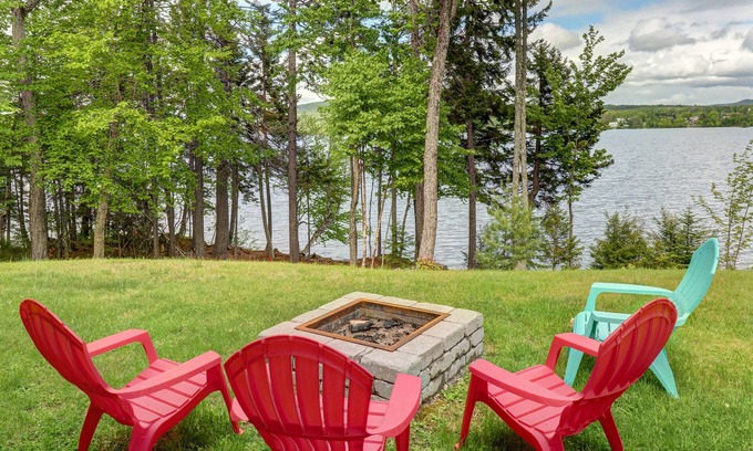Greenville House | Lakefront Chalet-Style Home with Large Deck, a Dock & Beautiful Lake Views