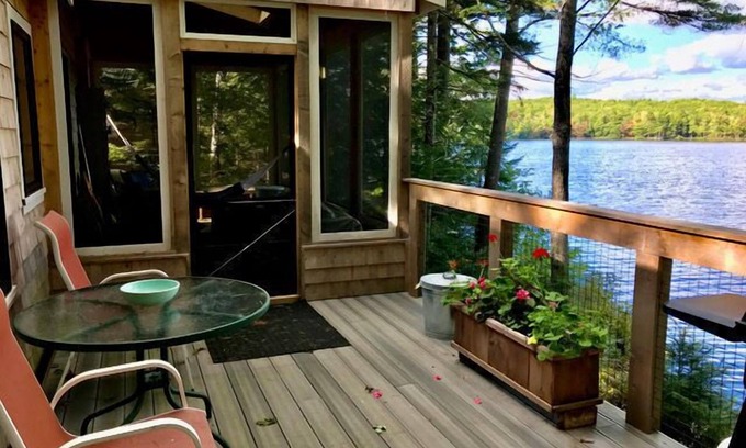 Lincolnville Cabin | Lakefront Cottage | Panoramic Nature & Water Views