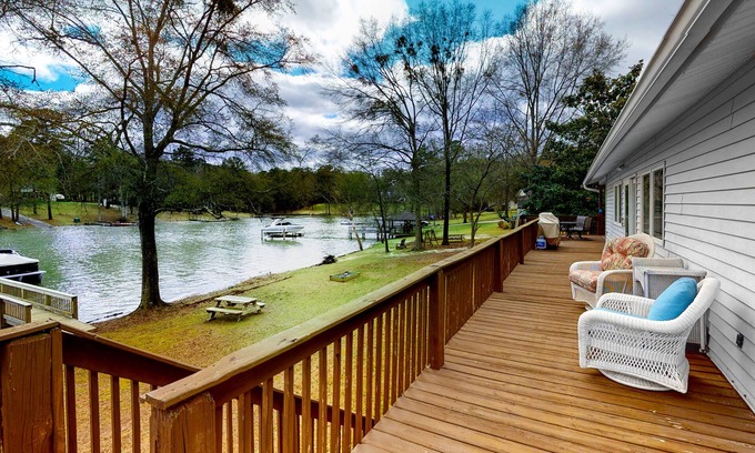 Leesville House | Lakefront Dog-Friendly Home w/Free WiFi, Furnished Deck, Lake Views, Central AC