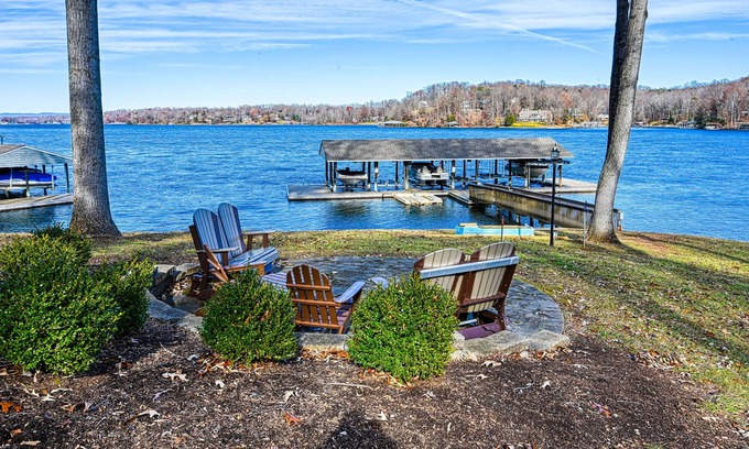 North Shore House | Lakefront, dog-friendly townhome with dock, boat slip, sunrise views & decks