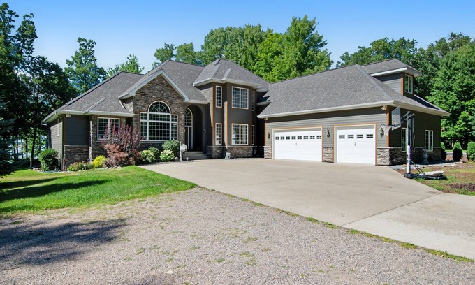 Arkdale House | Lakefront estate with firepit, grill, game room & sauna - near Sand Valley Golf