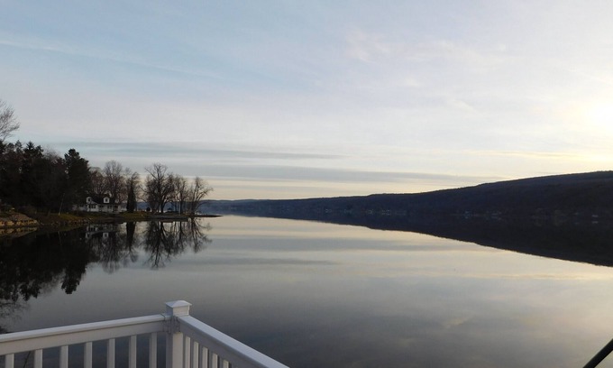 Honeoye House | Lakefront, family friendly home with beautiful lake frontage; unobstructed views