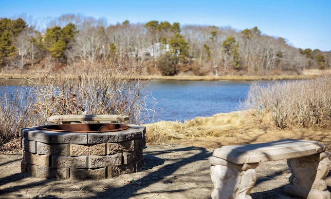 East Falmouth House | Lakefront Family Home Near Beach with Fire Pit