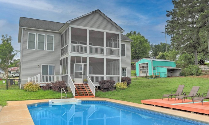 Greenwood House | Lakefront Greenwood Getaway w/Saltwater Pool