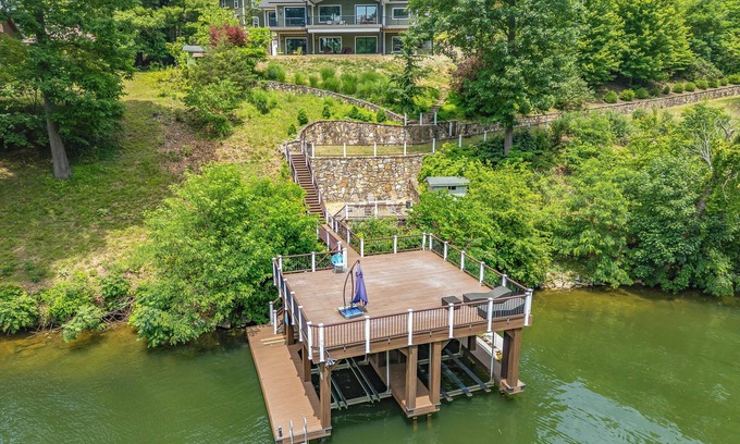 Ingles House | Lakefront home on Claytor Lake with private dock, scenic decks, stylish interiors, and cozy bedrooms