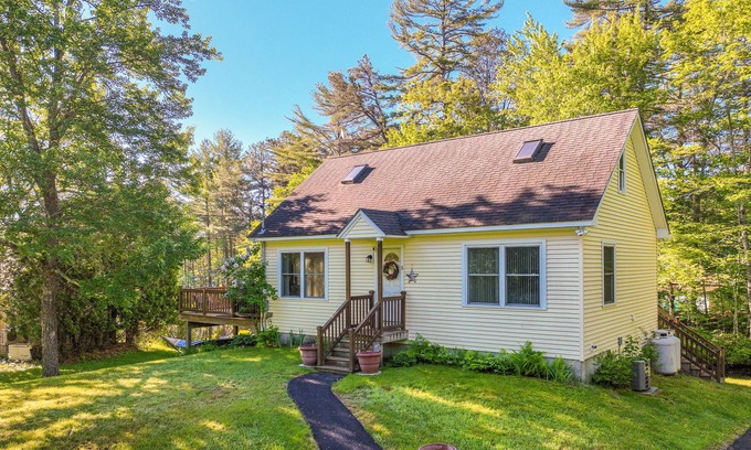 Windham House | Lakefront home on Sheldrake Cove with dock & firepit