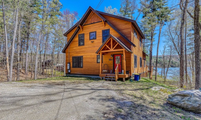 Ludlow House | Lakefront home with amazing views, fireplace, firepit, & gas grill