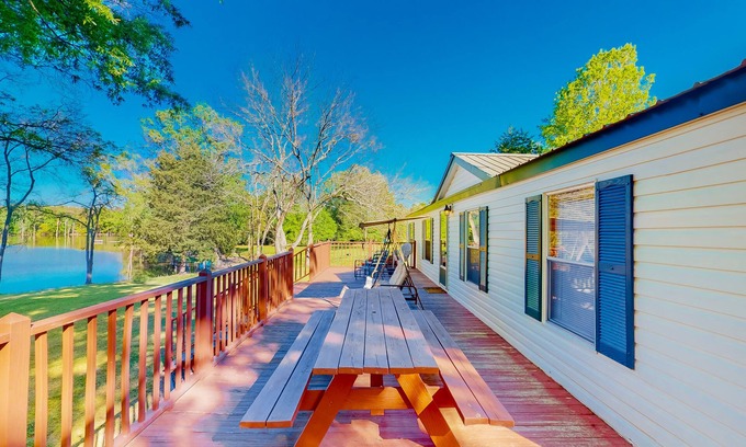 Saluda House | Lakefront home with deck, grill, boat ramp & dock - snowbird-friendly