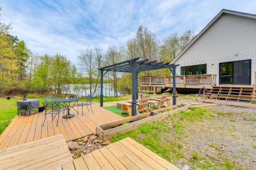 Long Pond House | Lakefront Long Pond Home with Wraparound Deck!