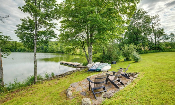 Hancock House | Lakeside Gem: Hot Tub & Game Room in Hancock