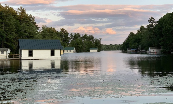 Kennebec House | Lakeside Home on Great Pond in Belgrade Lakes with hot tub, walk to village.
