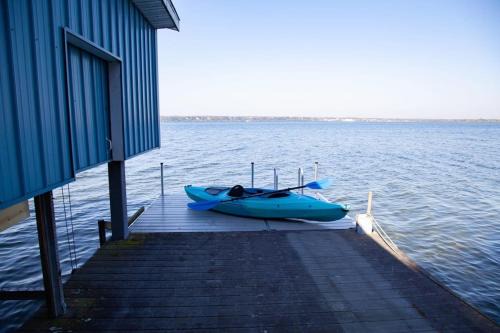 Geneva House | Lakeside Landing Dock Fire Pit and Boat Rental