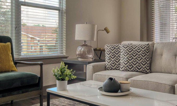 Conroe Apartment | Landing | Incredible 2BD, Yoga Studio, Clubhouse
