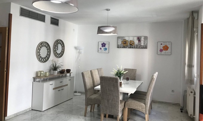 Figares Apartment | Large, central and bright, AC and heating. Private parking. Also long rentals