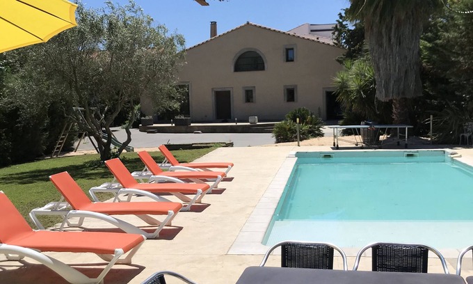Saint-Nazaire House | LARGE HOUSE IN A MAS WITH POOL GARDEN CALM NEAR THE SEA AND PERPIGNAN