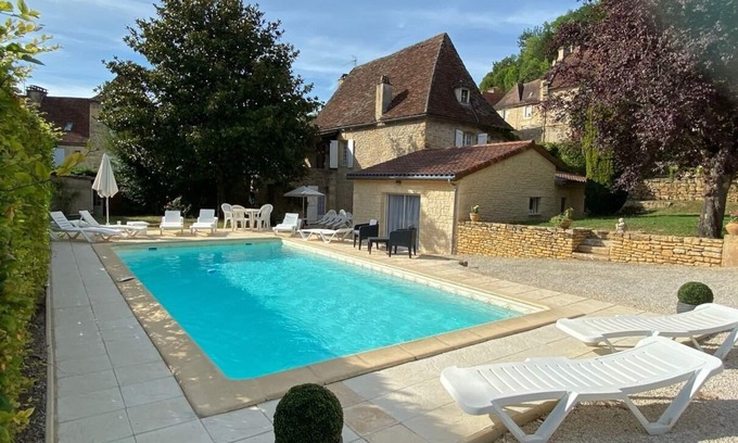 Cenac-et-Saint-Julien Villa | Large Périgourdine 5 CH, Private SWIMMING POOL, Near SARLAT and tourist sites,