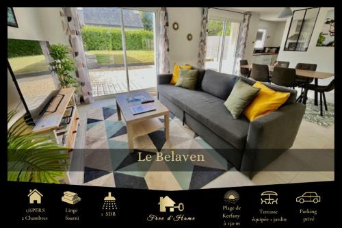 Kerherou Apartment | Le Belaven, Neuf, Cosy, Terrasse, jardin, Kerfany Plage, 1 à 6 pers
