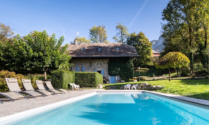 Dingy-Saint-Clair House | Le Moulin de Dingy - House with 6 bedrooms & swimmingpool 20 mn from Annecy