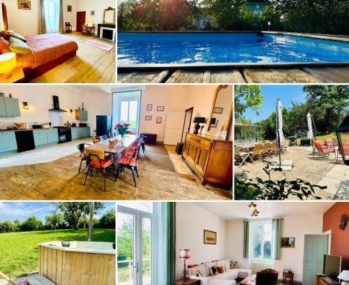 Alloue Villa | Le Pavillon, Grand Manoir du XVIIe avec Piscine, Bain Nordique et accès privé à la Charente