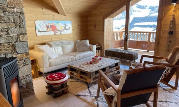 Saint-Sorlin-d'Arves Apartment | LE REFUGE DES AIGUILLES / produit rare, superbe duplex 130m2, 10 pers., 4*