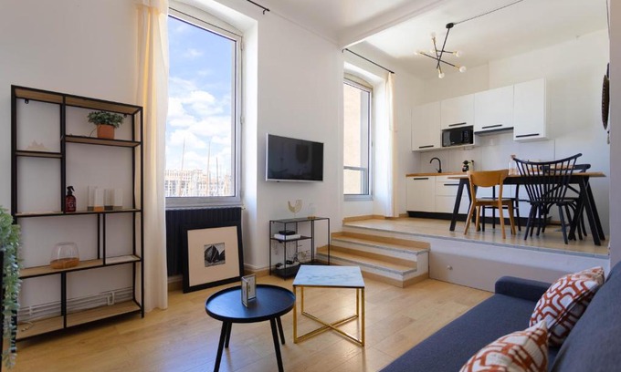 Saint-Victor Apartment | Le Rive Neuve Standing Vieux-Port - Appartement 1 chambre 4 pers Vue Mer Clim