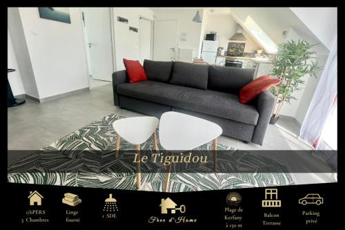 Kerherou Apartment | Le Tiguidou, Cosy, lumineux, 2-6 pers, plage 300m
