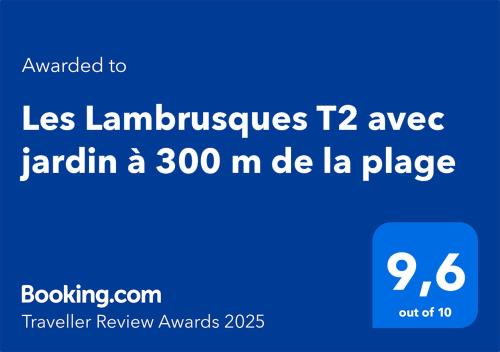 Cavaliere Apartment | Les Lambrusques T2 avec jardin à 300 m de la plage