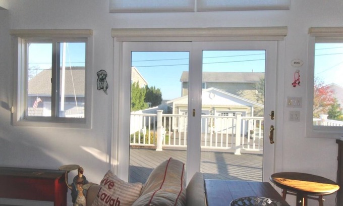 Westbrook Center House | Light filled Chalet Beach Home on Private Road to Association Beach