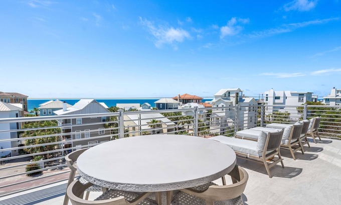 San Juan House | Loaded Designer Home with Gulf Views, One Minute to the Beach, Heated Private Po
