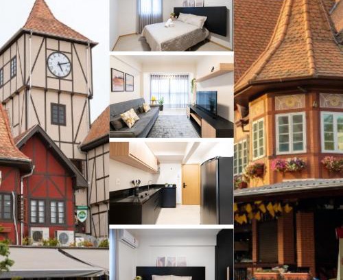 Centro Apartment | Localização Central! A 450 metros da Vila Germânica Loft com Piscina, Ar-Condicionado, Wi-Fi, Cozinha completa, Garagem Privativa, Espaço Zen, Academia, Sauna, e Mercadinho 24h