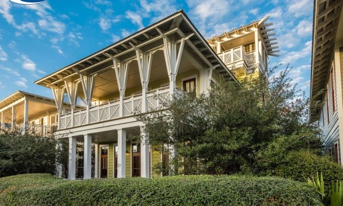Beach District House | Located right on 30A, '57 Western Lake Drive' is a 6BR/6.5BA Home + Carriage House