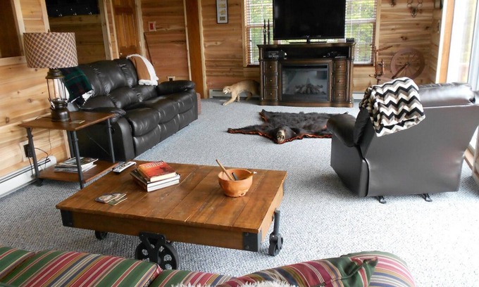 Pittsburg House | Loon Cove overlooking stunning Connecticut Lake and Magalloway Mountain