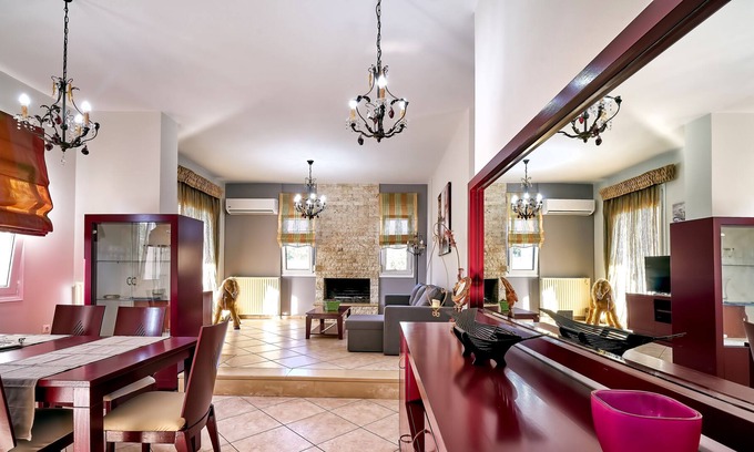 Loutra House | Loutra Residence - House with mountain view