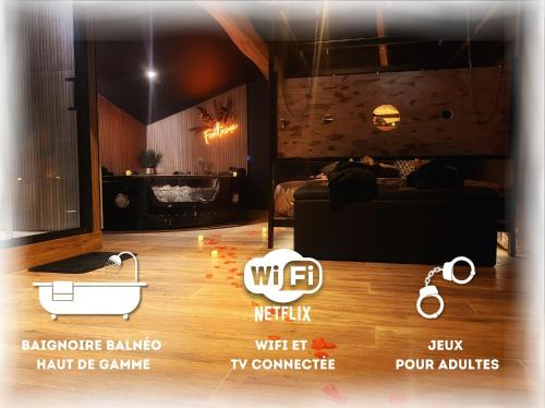 Jonzac Apartment | Love Room Fantasme 50 Nuances