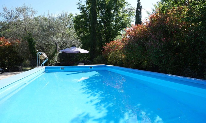 Montieri House | Lovely apartment in villa for 4 people with pool, terrace, pets allowed and parking