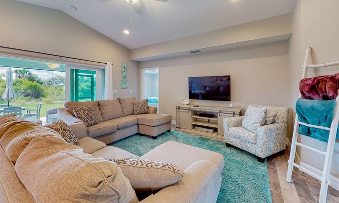 Rotonda Heights House | Lovely home near the area's beaches with a patio, grill, AC, and beach gear