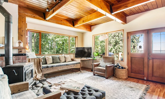 Greenbank House | Lovely home overlooking Puget Sound with wood stove, decks & great yard