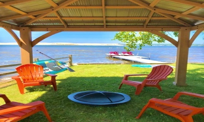 Silver Lake House | Lovely property with separate private lakefront to Silver Lake + huge backyard.