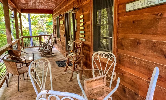 Warrensville Cabin | LOW SPRING RATES! River Phoenix - Creekside & Waterfall Wi-Fi & Pet Friendly!