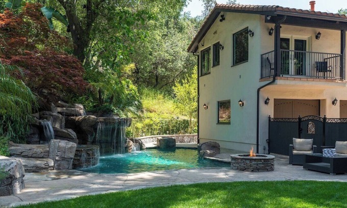 Monrovia Villa | LUSH Mediterranean Mansion with Pool