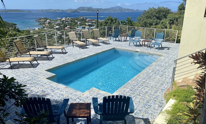 Estate Enighed Villa | LUX 3 King BR Pool Villa with Generator overlooking Cruz Bay with amazing views