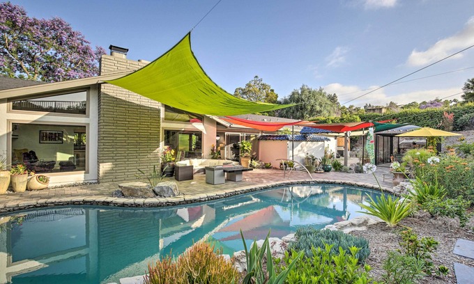 Mount Helix Villa | Luxe El Cajon Oasis w/Pool, Fire Pit & Pavilion