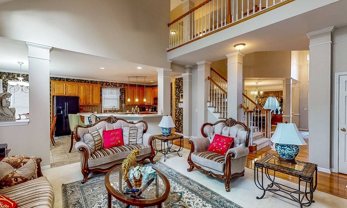 Cliftondale House | Luxe retreat near the airport with home theater, gym, deck, grill, & pool table