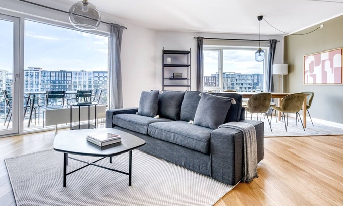 Sydhavnen Apartment | Luxe Teglholmen 2BR w/ Balcony, Courtyard & W/D, nr Harbor, by Blueground