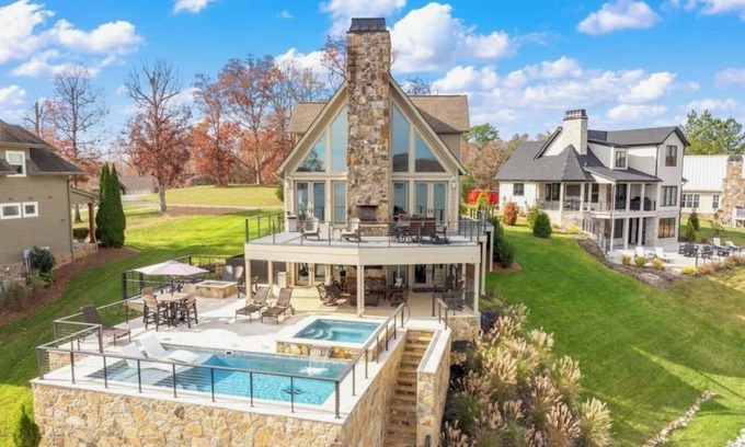 Rockwood Cottage | Luxurious Lakefront Home with a Private Saltwater Pool, Spa, & Deep-Water Dock