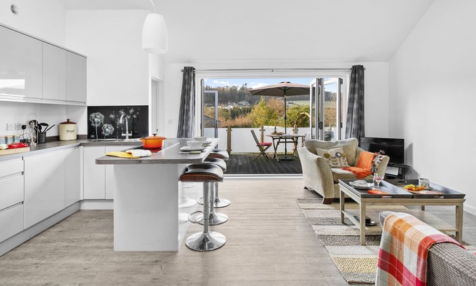 Calverleigh Apartment | Luxurious Private Lodge set with Exmoor Backdrop