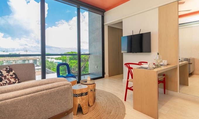 Playacar Fase I Apartment | Luxury 1BR BalconyandParking, 1 Block from 5th Ave